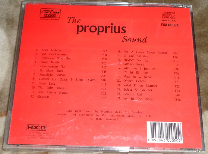 FIM-天碟唱片《宝碟之声》(ThePropriusSound)24KGoldHDCD[WAV]