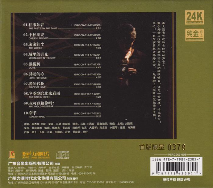 刘亮鹭《往事如昔》2021头版限量编号24K金碟正版CD低速原抓WAV+CUE