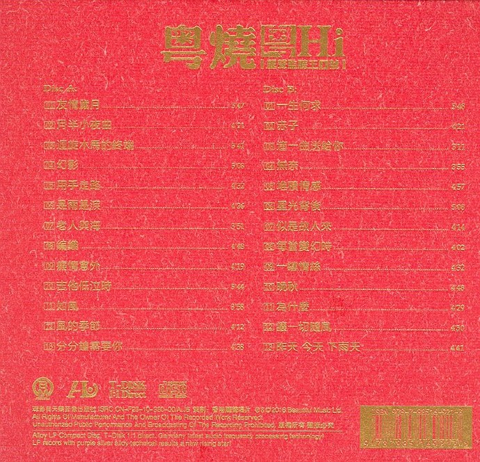 群星《粤烧粤HiFi丽声监听王1号2CD》DTS-ES6.1[WAV]
