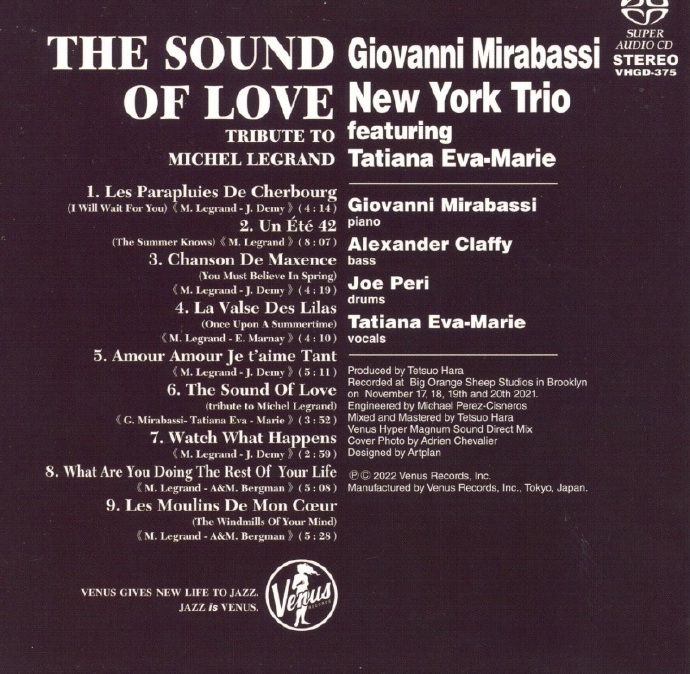 [VHGD375]纽约三重奏-爱之声GiovanniMirabassiNewYorkTrio-TheSoundOfLove(2022)[SACDISO
