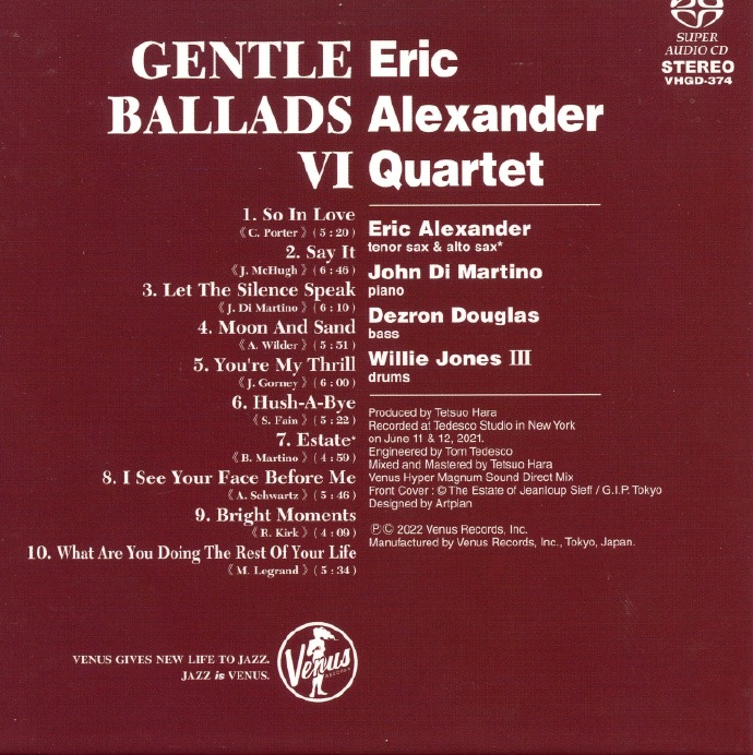 [VHGD-374]-EricAlexanderQuartet-GentleBalladsVI(2022)SACDISO