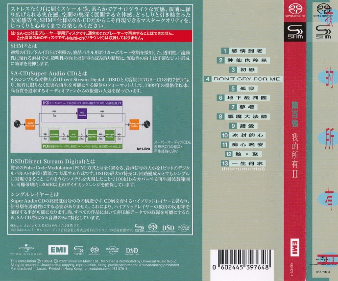 2022年陈百强8CD录音巨著SHM-SACD日本压制限量发行SACD-iso