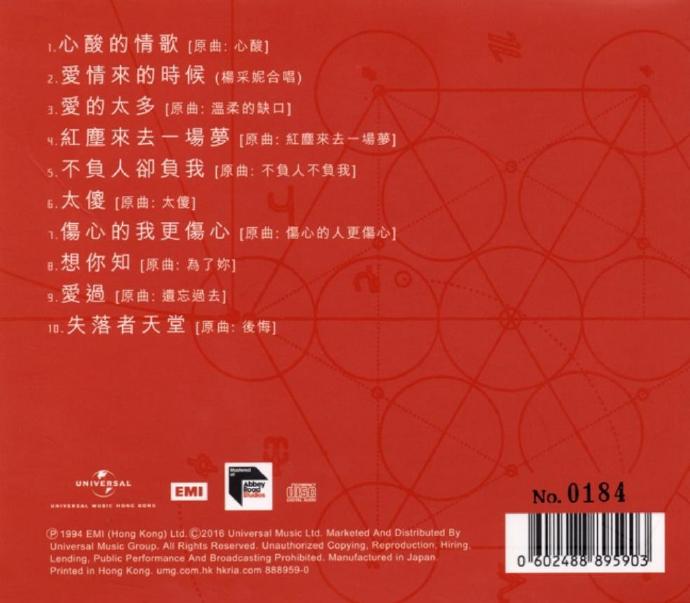 巫启贤.1994-心酸的情歌（2016年蜚声百代系列）【环球】【WAV+CUE】