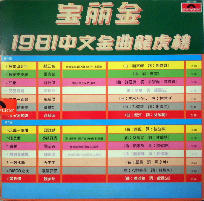 群星.1981-中文金曲龙虎榜（LP版）【宝丽金】【WAV+CUE】
