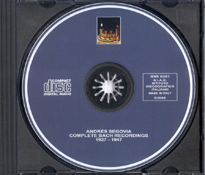 【古典吉它】(吉它宗师)塞戈维亚《1927-1947巴赫完整录音》2002[FLAC+CUE/整轨]